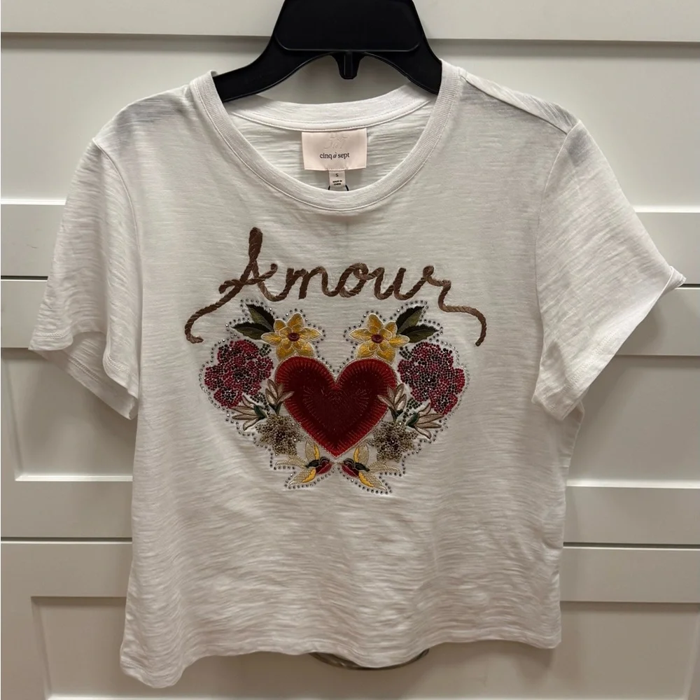 NWTA Cinq à Sept Western Amour Shrunken Tee - Picture 3 of 8